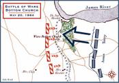 ware bottom church map